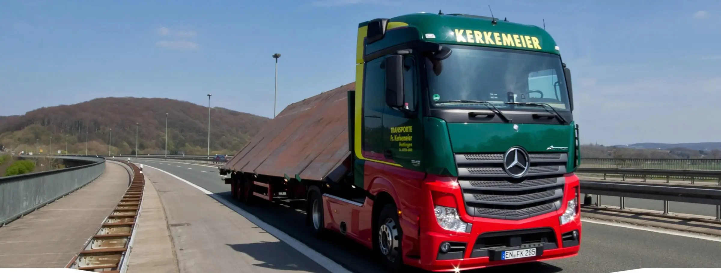 Kerkemeier-Lkw auf der Autobahn im Ruhrgebiet